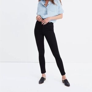 Madewell 10” high rise skinny jeans Carbondale black